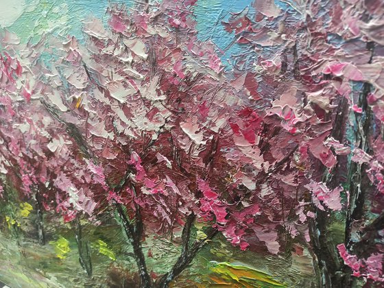 Apricot garden (40x60cm, oil painting, impressionistic)