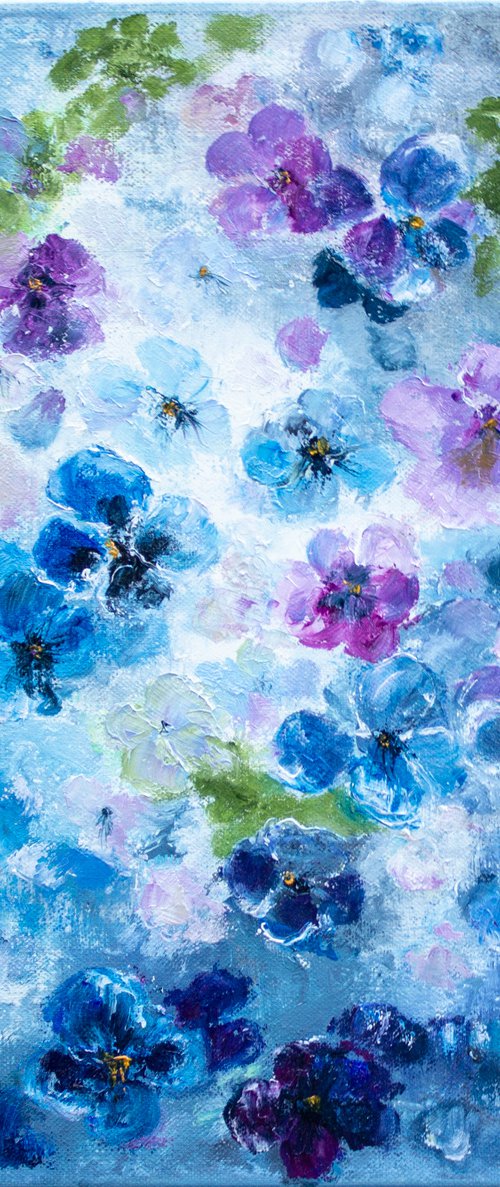 Blue Pansies by Mila Moroko