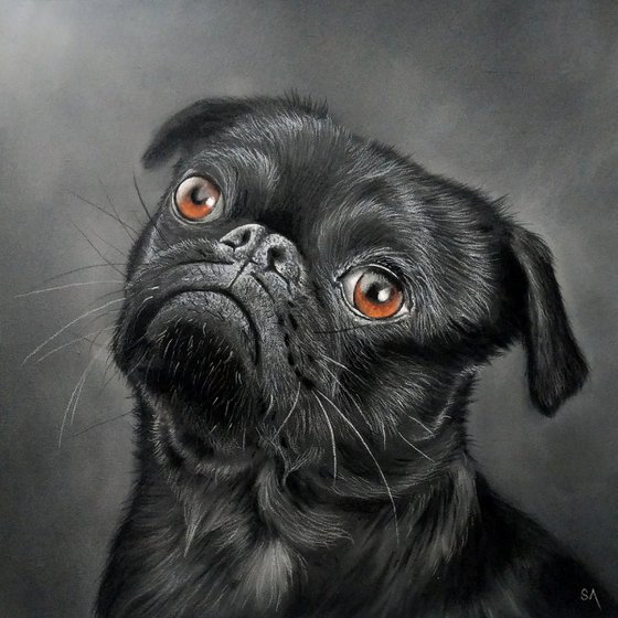 Pug Portrait (Original Painting)