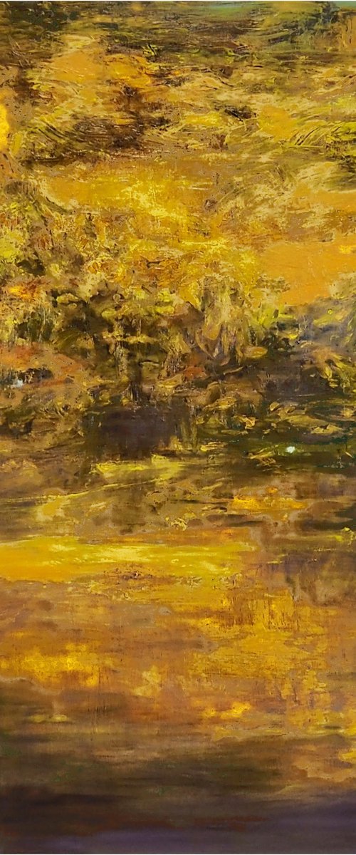 Stagno - Abstract textured painting by Isabella Nazzarri