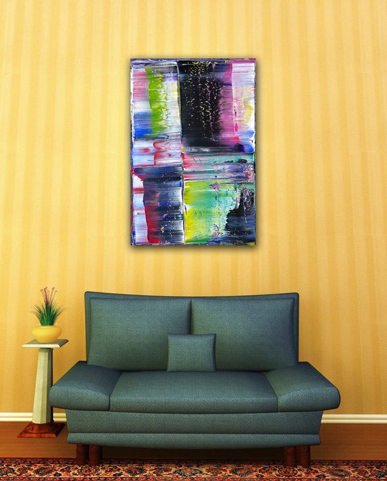 "Supernatural" - Free USA Shipping - Original PMS Abstract Acrylic Painting On Canvas - 24" x 36"