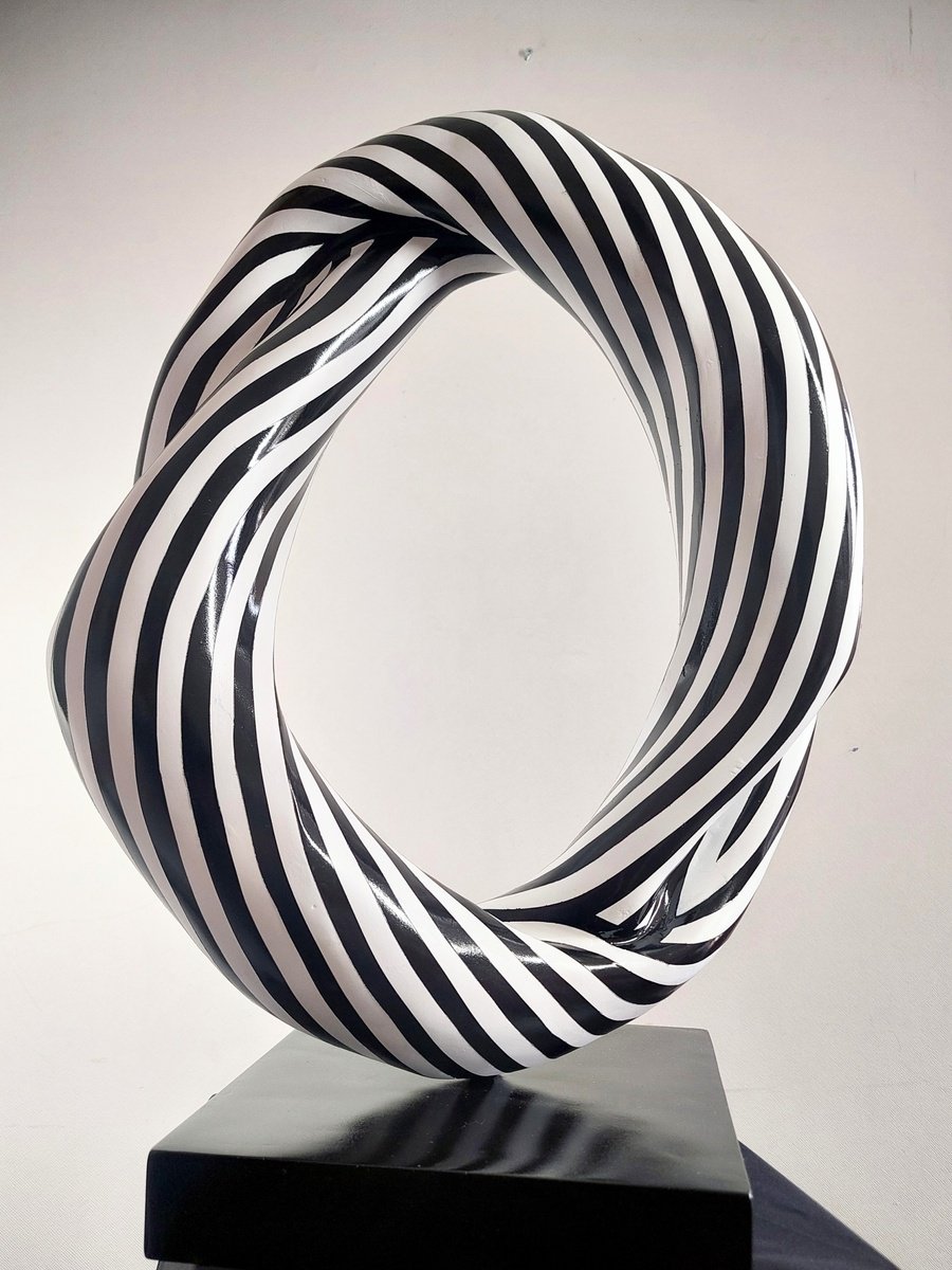 Abstract Sculpture By Cristian Cuevas, 14 X 19, Infinity Travel, Original Artwork