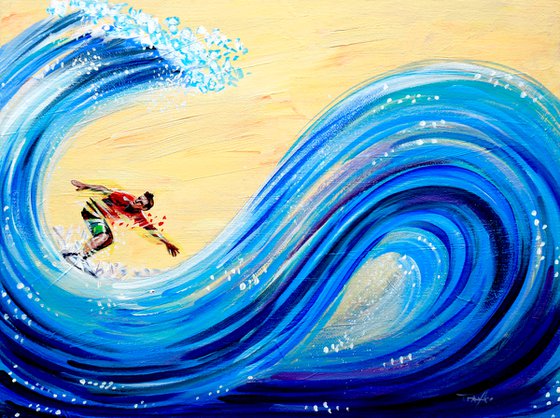 Surfing. Motion. Wave. Ocean