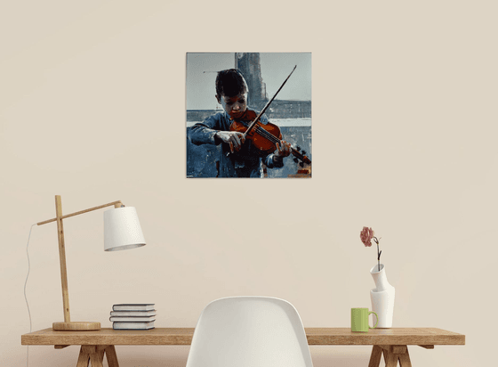 The boy and his violin