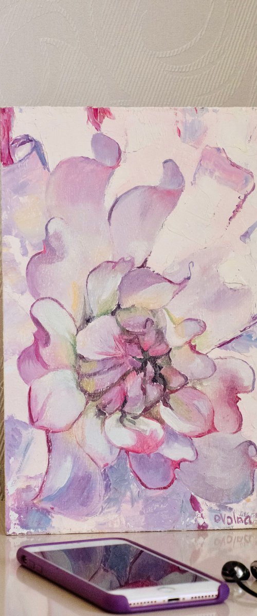 White Pink Flower by Olga Volna
