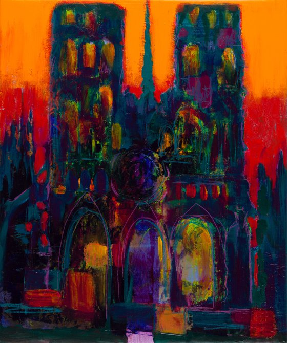 The cathedral n°3 - modern - contemporary painting