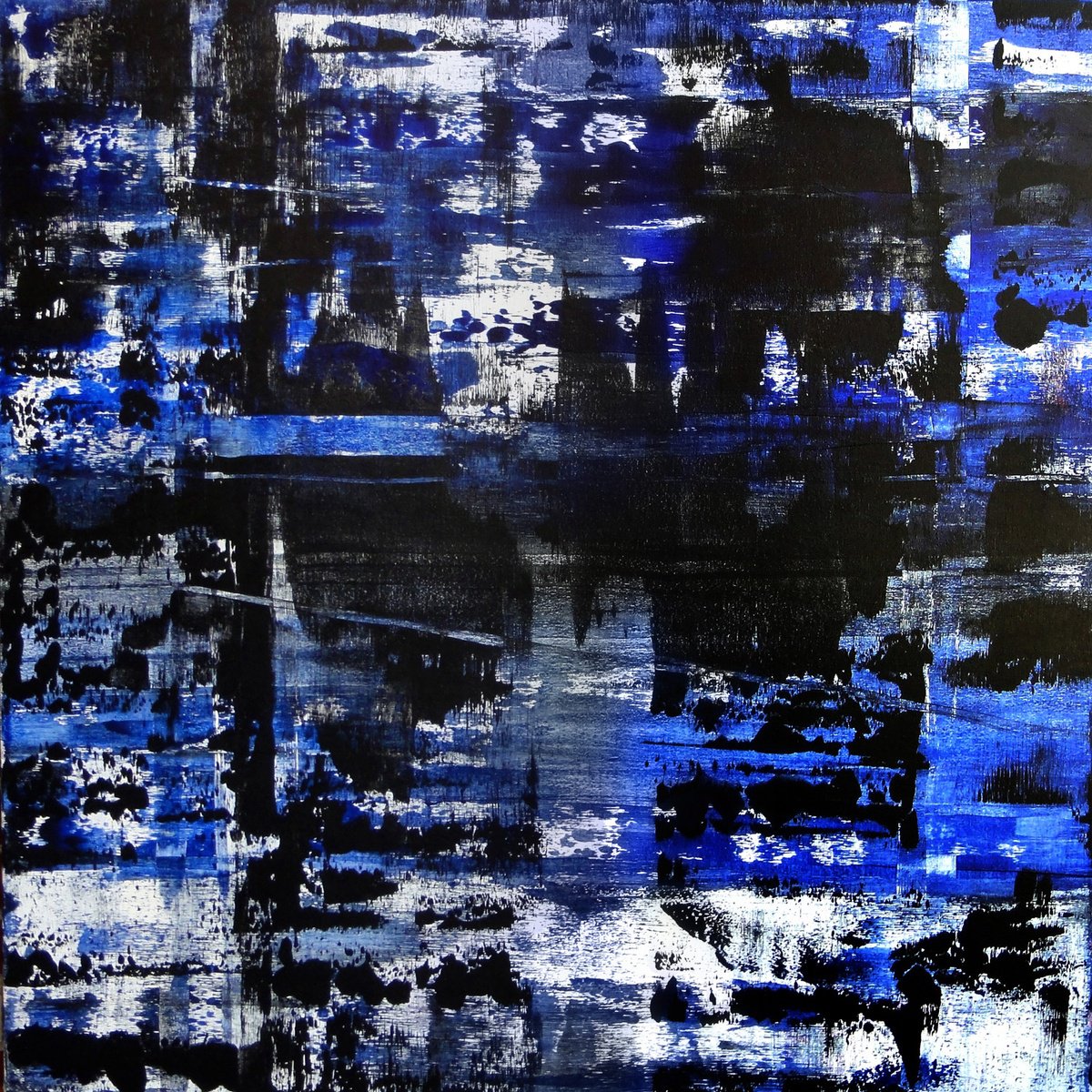 Organic Landscape Acrylic Painting By Chris Carbone, 19 X 19, Eleventh Possibility, Original Artwork