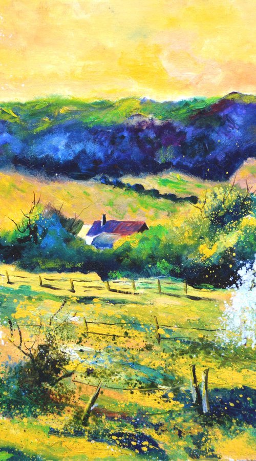 A village in my countryside in spring by Pol Henry Ledent