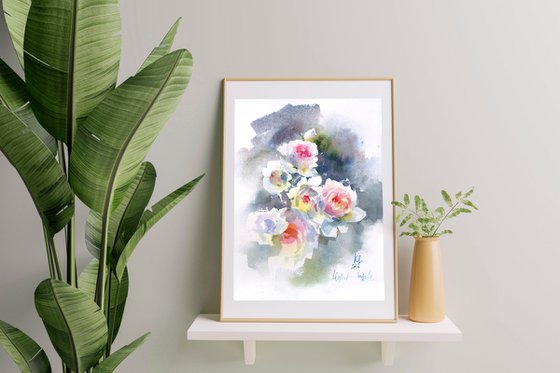 "Rose light"  original watercolor