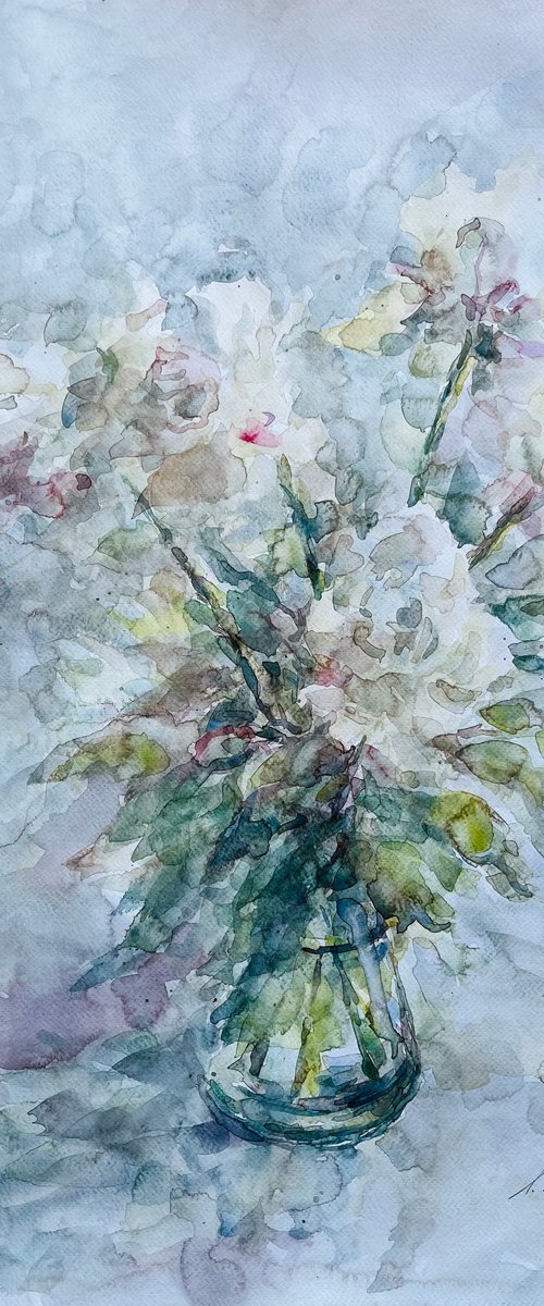 Peonies 50x65cm 2025 by Elena Klyan
