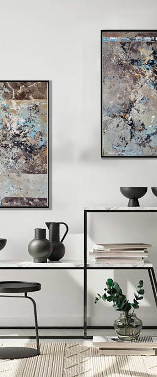 Parts of Time I. Diptych by Natalia Yampolskaia