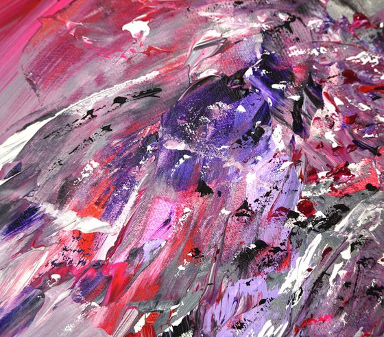 Anthracite And Pink Abstraction L 1