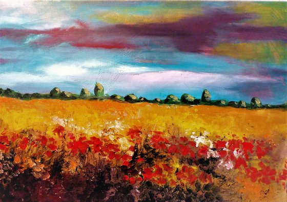Landscape #17 - 100 x 50cm Oil Painting