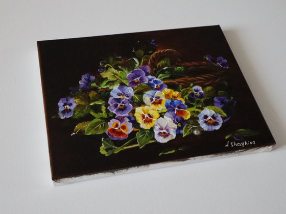 Pansies in a Basket