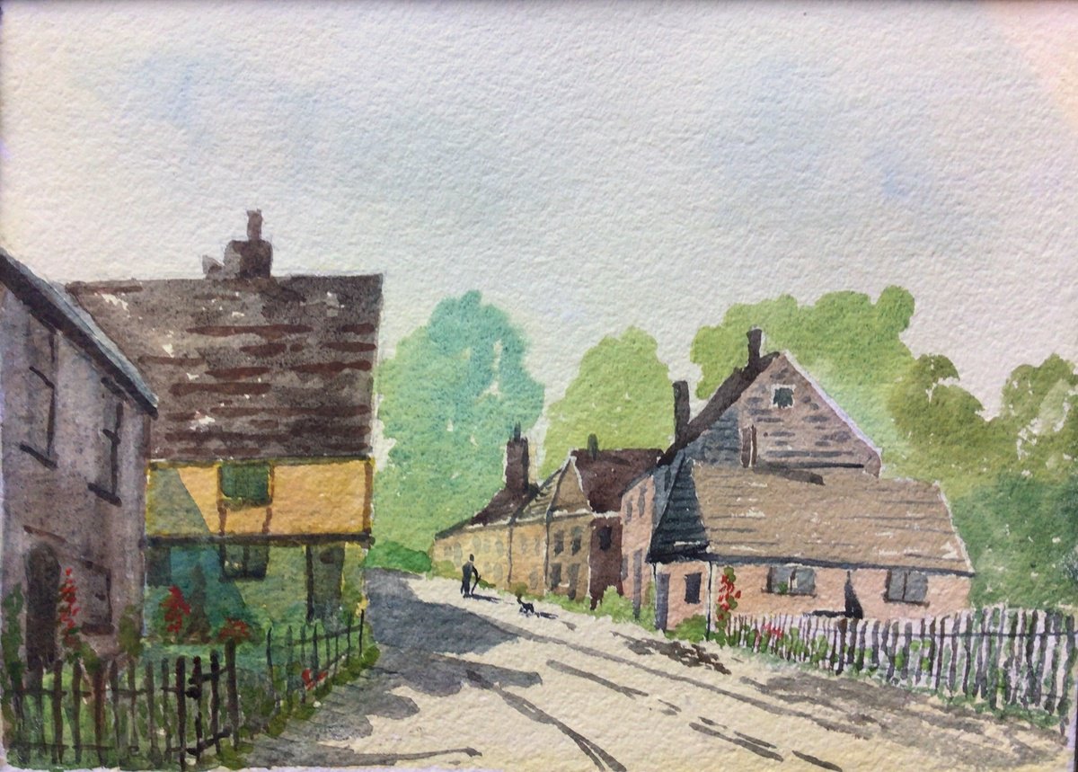 A Kentish village, oil painting. by Julian Lovegrove Art