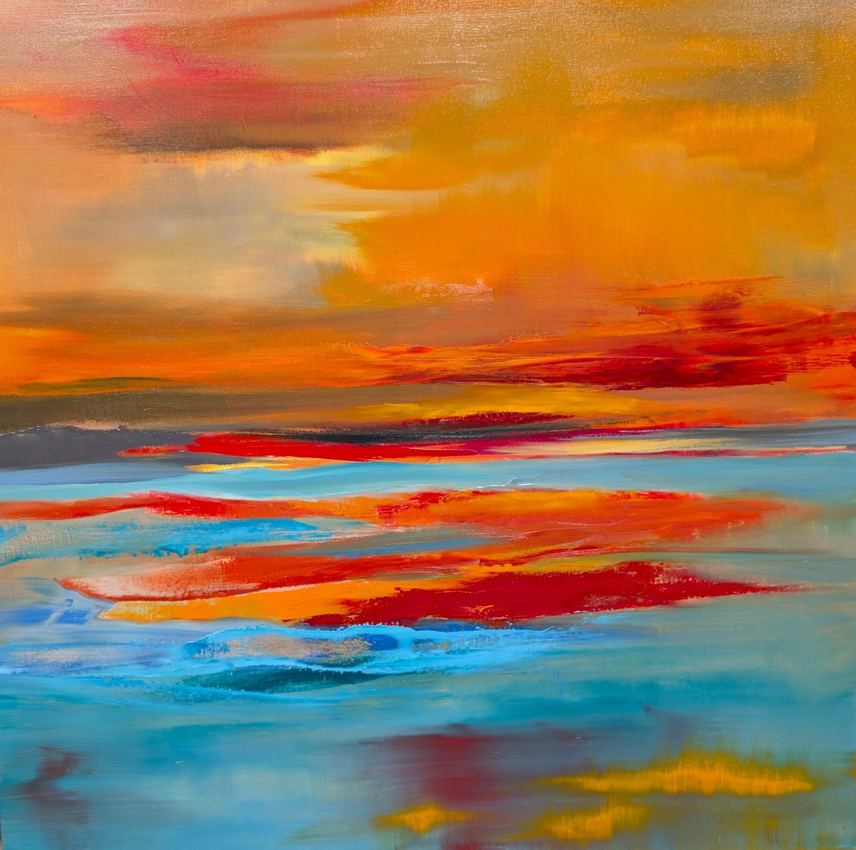 Evening Atmosphere By Veta Barker, 30 X 30, Artwork For Sale On Artfinder