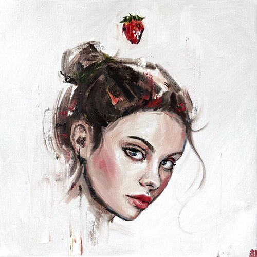 Strawberry girl by Marina Ogai