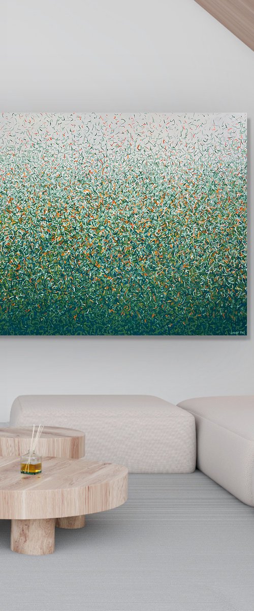 Natures Bush Dance 197 x 126cm acrylic on canvas by George Hall