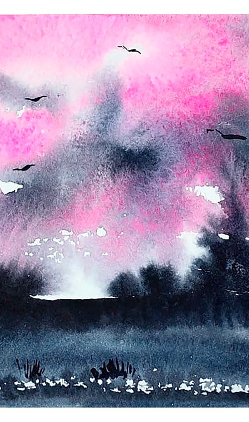 Purple sky. Sunset. by Svetlana Wittmann