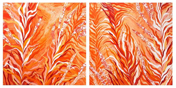 Set of 2 «Golden Grasses»