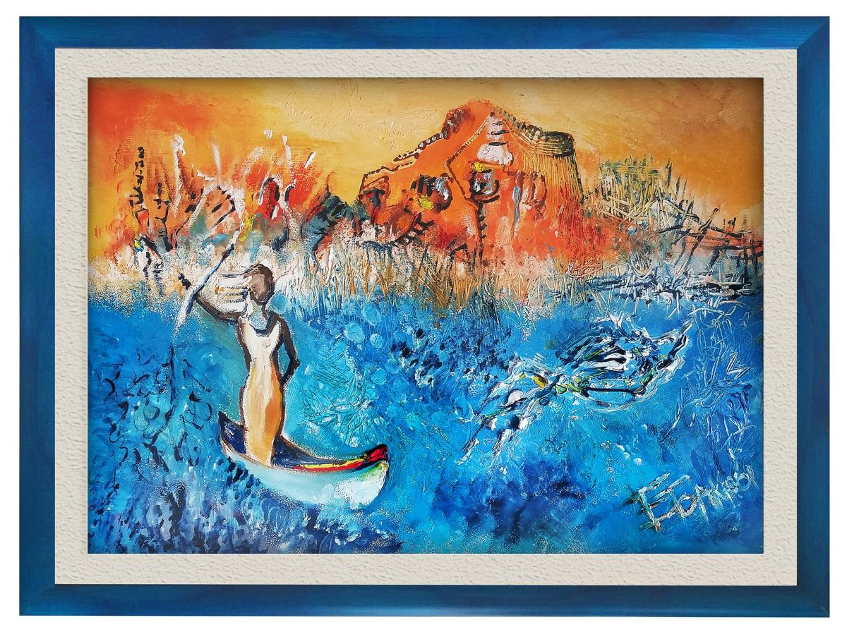 Impressionistic Landscape Oil Painting By Eleonora Bakalova, 23 X 17, On The Way, Original Artwork