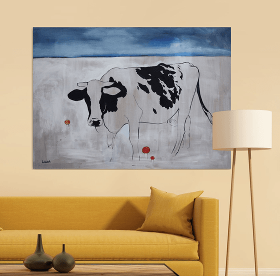 Cow and Red Toadstools