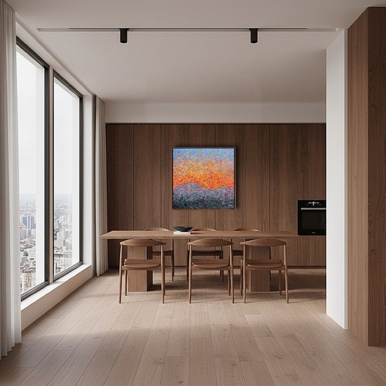 Golden Solace - diptych, framed