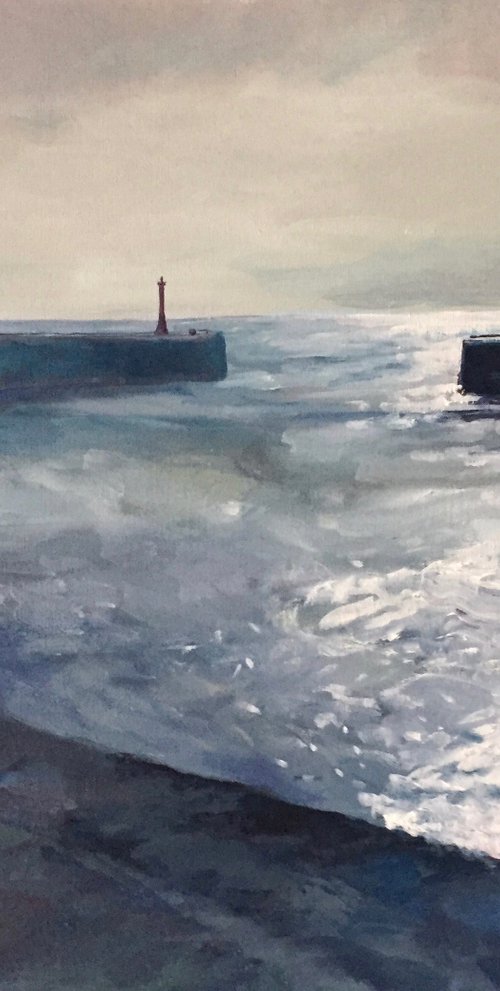 The Melancholy of Two Generations, Anstruther Harbour, Fife' by Stephen Howard Harrison