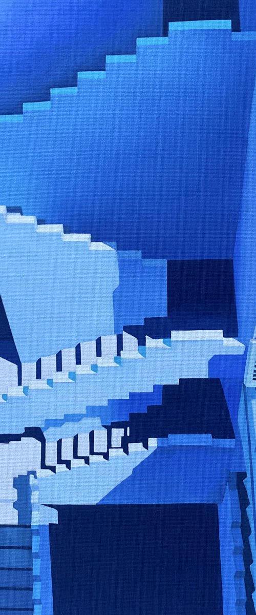 Blue Stairs by Jill Ann Harper