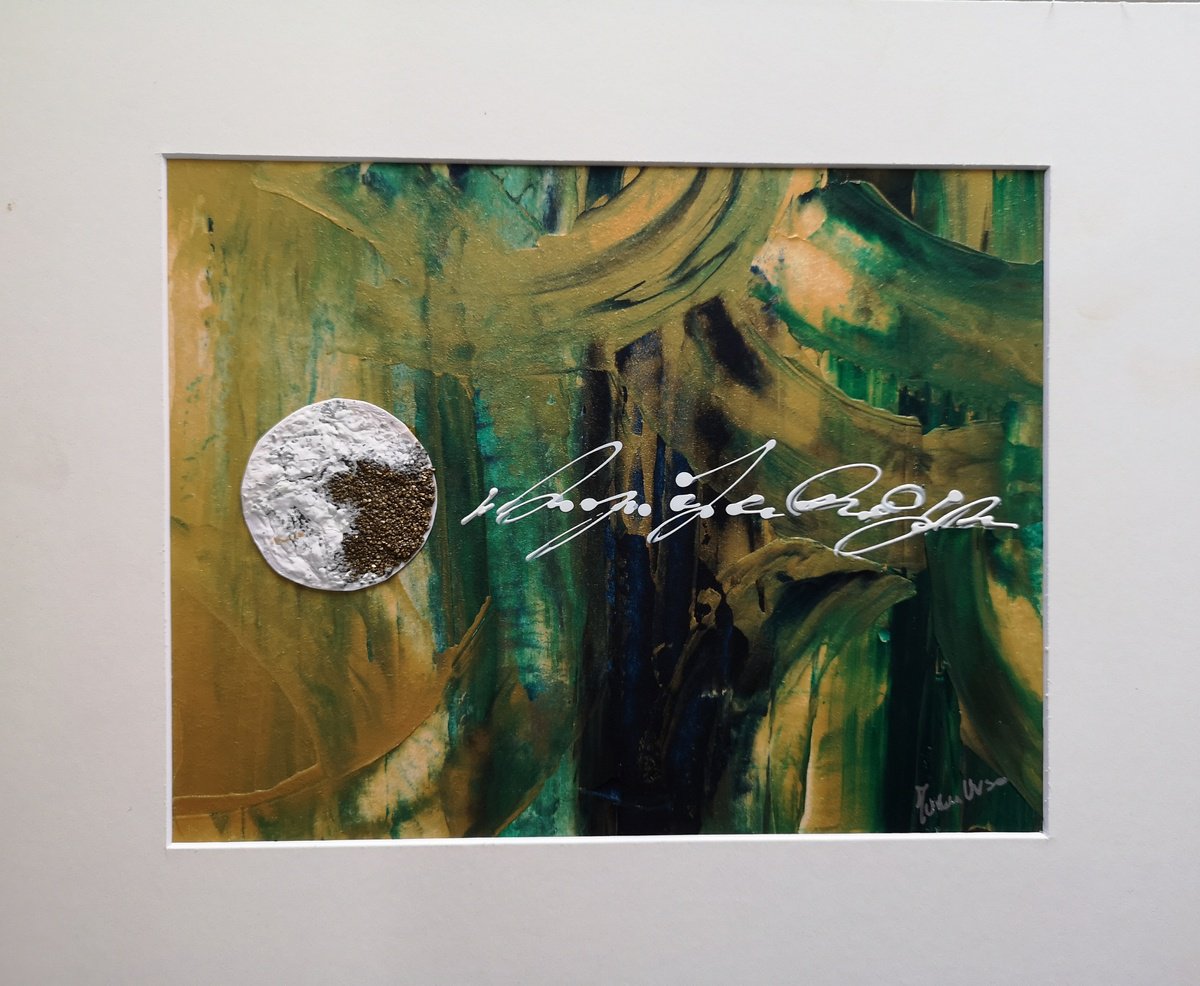 Abstract Painting By Ivana Urso, 14 X 12, Moon 17, Original Artwork