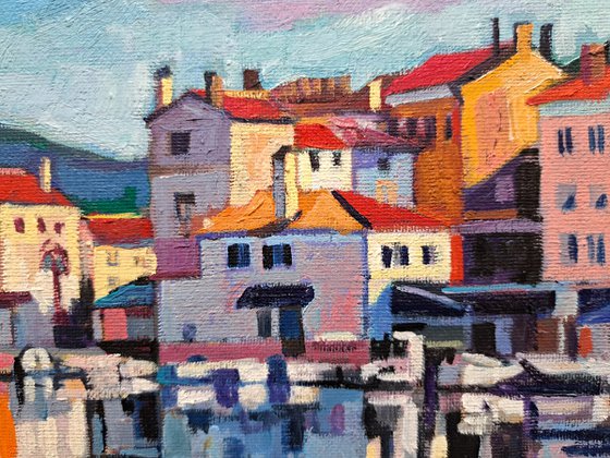 In a quiet harbor