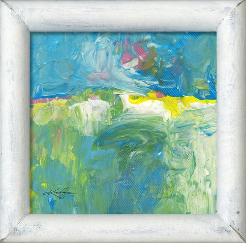 Serenity Abstraction 3 - Framed Abstract Painting by Kathy Morton Stanion by Kathy Morton Stanion