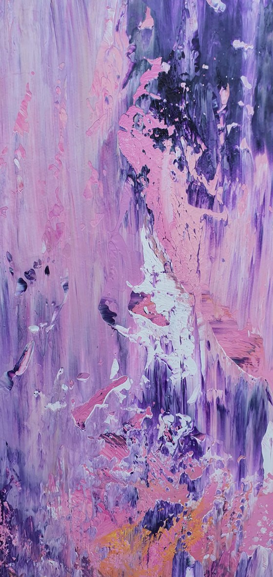Purple rain - large abstract painting