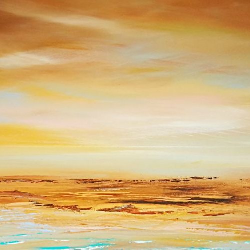Landscape...Where the River Flows -  Modern Art Office Decor Home by Mel Graham