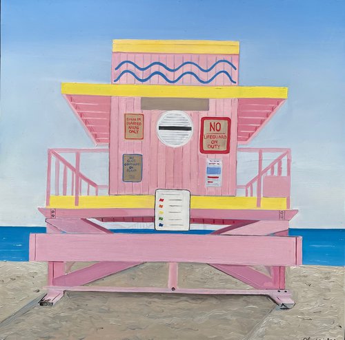 Pink Miami Beach Hut by Emma Loizides