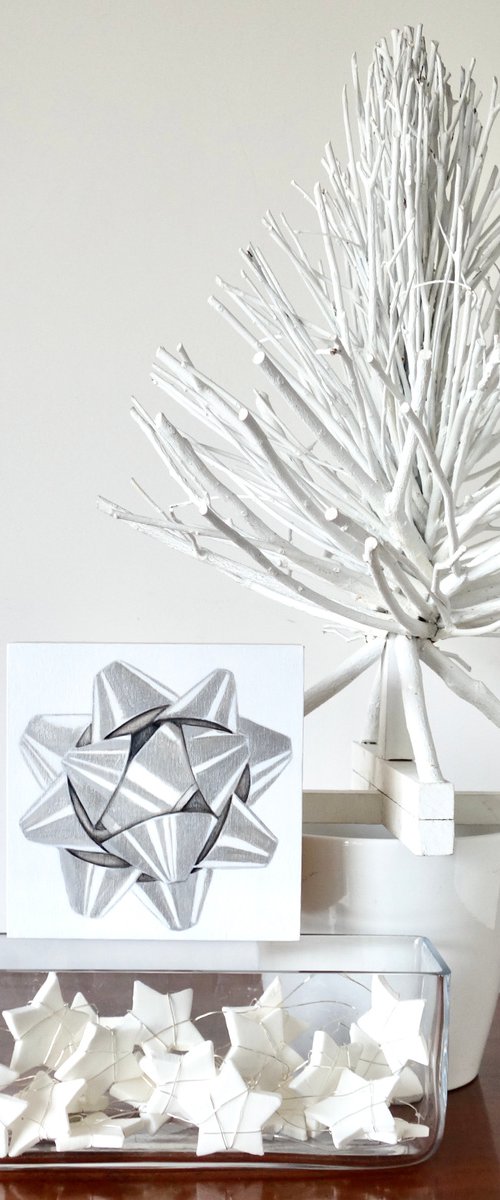 Silver Gift Bow by Susan Porter