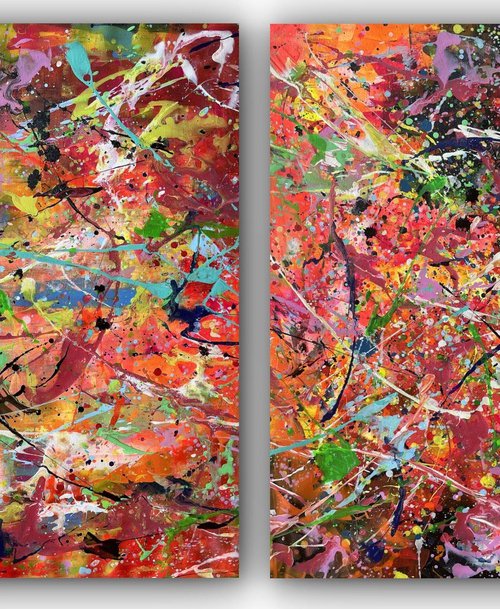 Diptych-Vibrant Eclipse by Juan Jose Garay