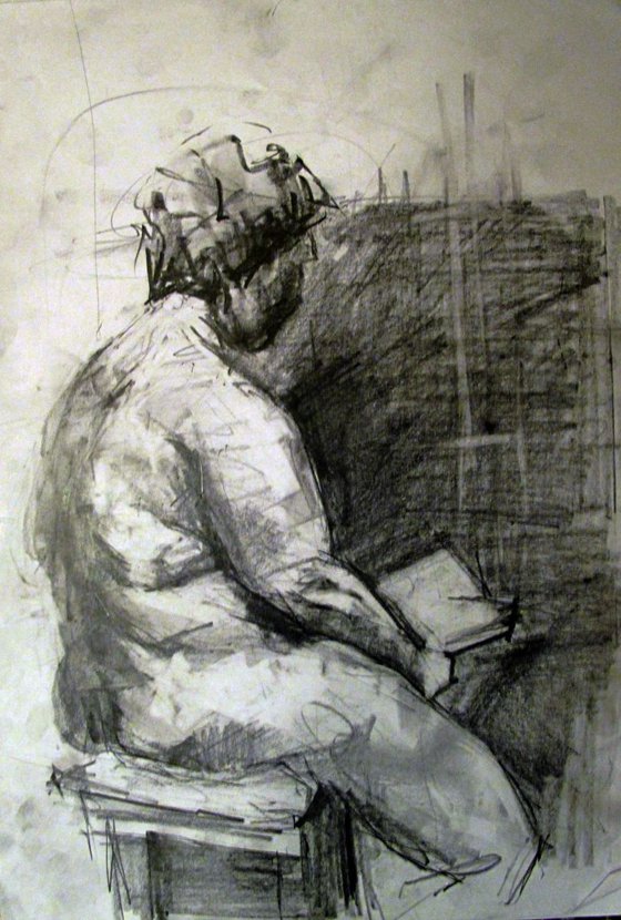 A woman reading