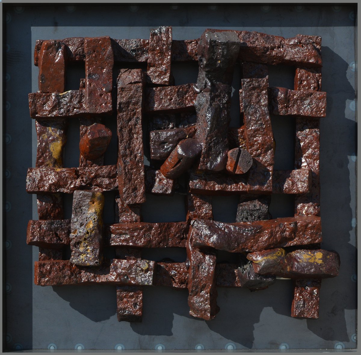 Expressive Abstract Relief By Ognyan Chitakov, 17 X 17", "Nostalgia", Original Artwork