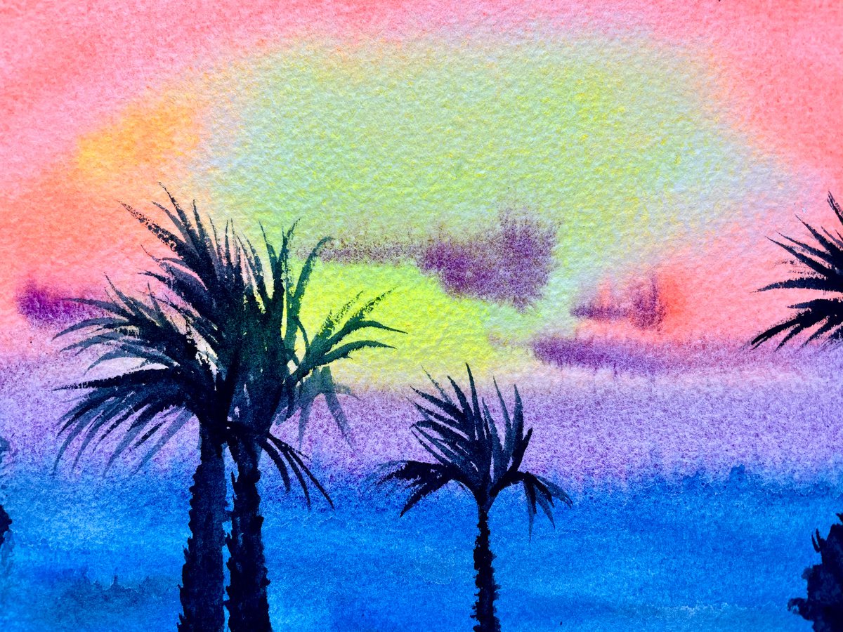 Kate Painterly Crashing Waves Beach Summer Sunset Backdrop for Photography