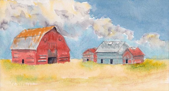 Out Regina Way - Regina Saskachewan, old barns on the prairies, farmyard