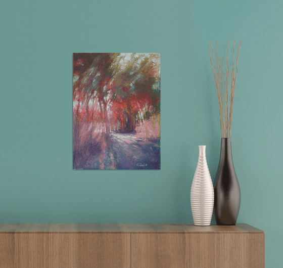 Eucalyptus grove in red