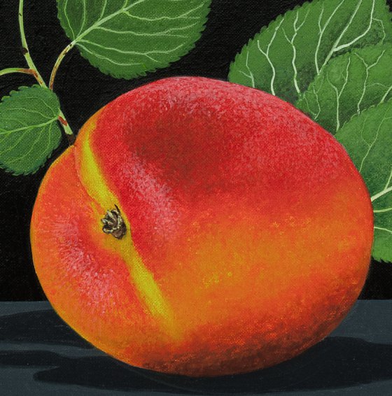 Peach with Greenery