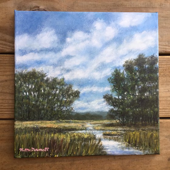 MARSH VIEW - oil 12X12 (SOLD)