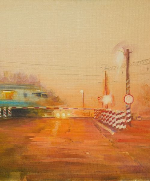 The Railway Crossing by Alexander Levich