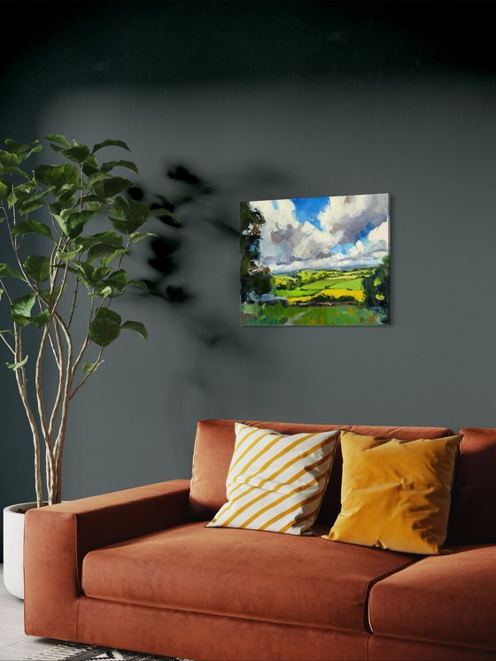Fields Under Flying Clouds
