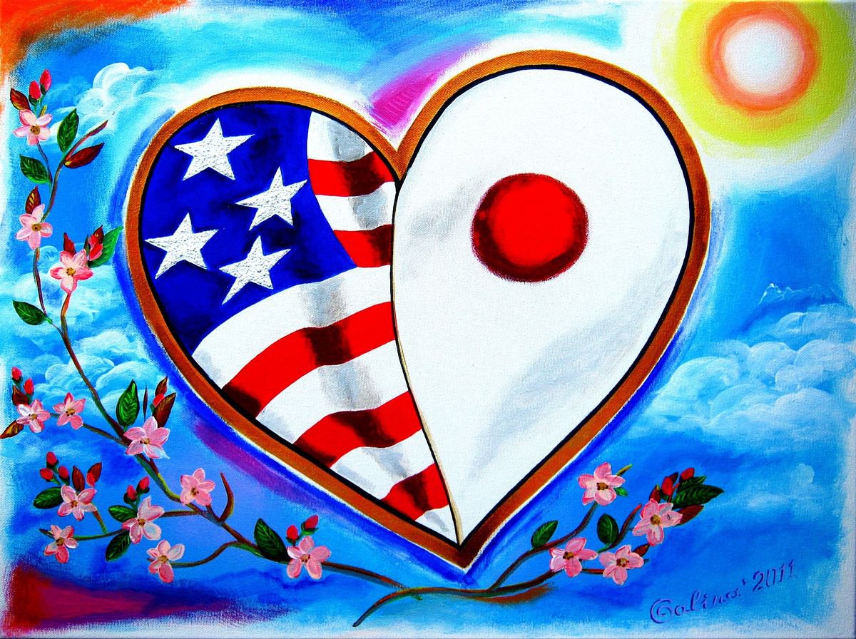 Abstract Still Life Acrylic Painting By Galina Victoria, 24 X 18, From Heart To Heart, Original Artwork