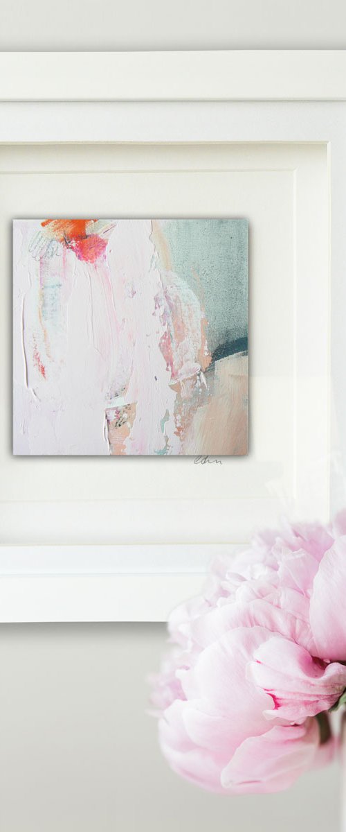 Framed ready to hang mini original abstract #227 by Carolynne Coulson