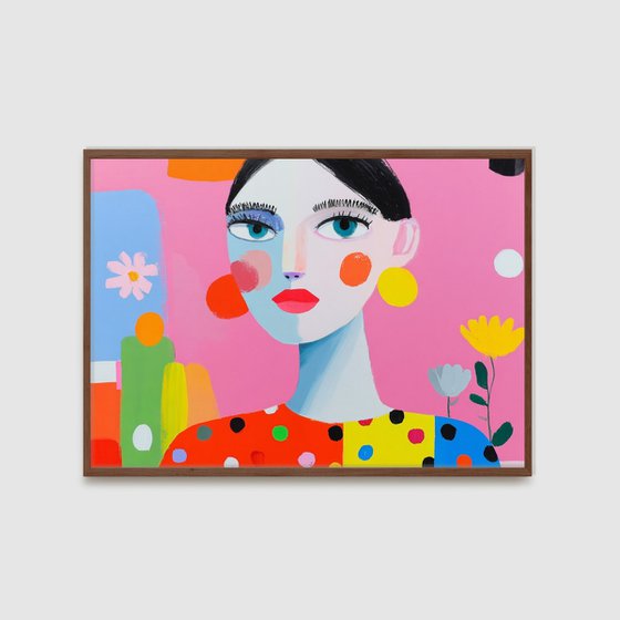 Polka Dot Woman Portrait