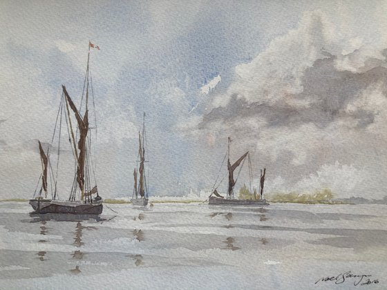 Thames Barges at the Maldon barge race
